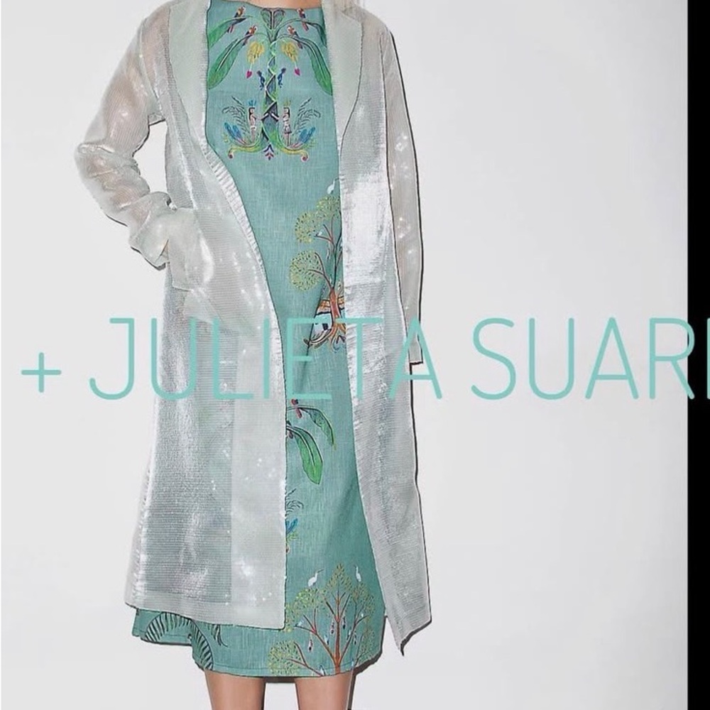 ISO Julieta Suarez Sheer sequin coat trench